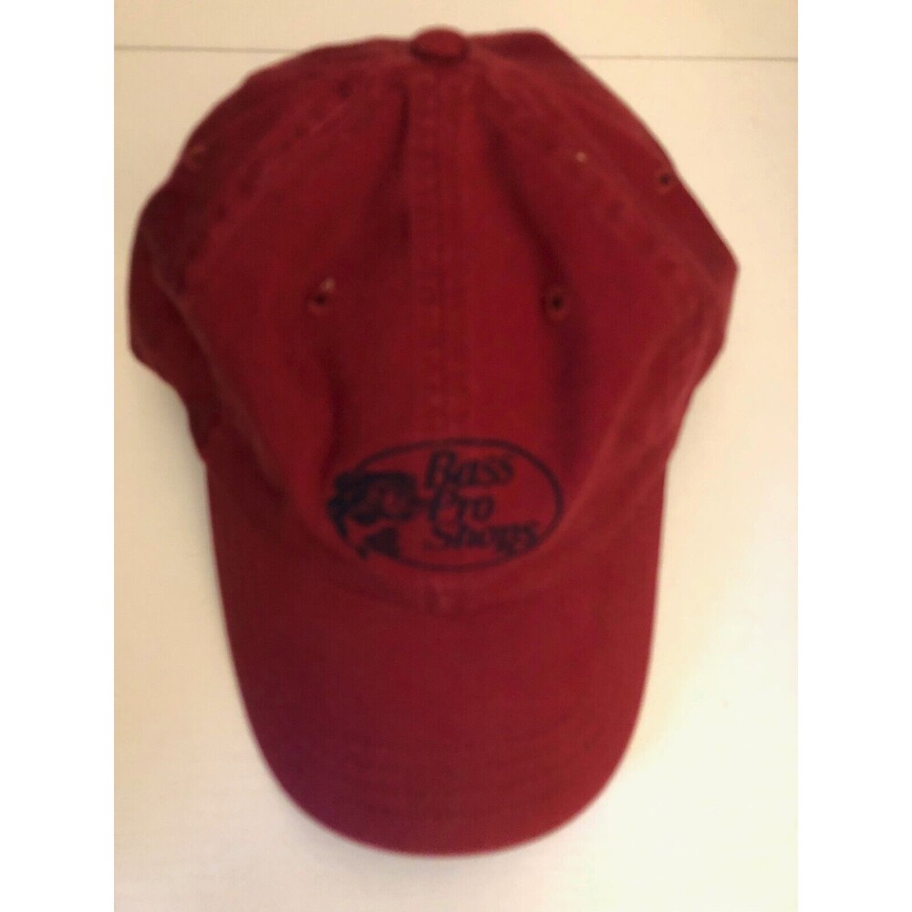 Bass Pro Shops‎ Unisex Baseball Cap Hat One Size Adjustable Fit Red